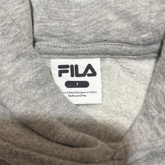 Fila fleece hoody boys blue white grey - Picture 2 of 4